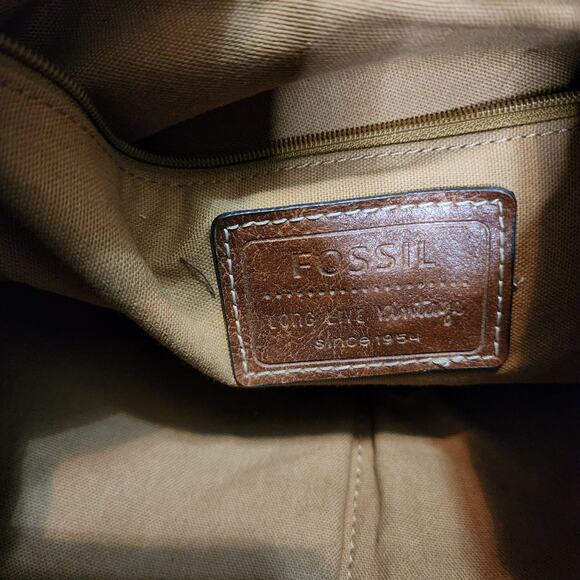 Fossil canvas floral handbag purse Pre-owned - Picture 7 of 7